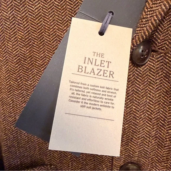 Faherty Men’s Blazer - Woodland Herringbone (Brown)